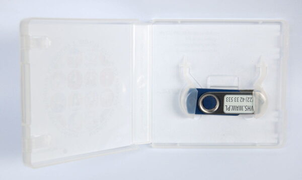 Pudełko plastikowe etui na USB Pendrive, opcjonalnie wkładka i pamięć 16GB