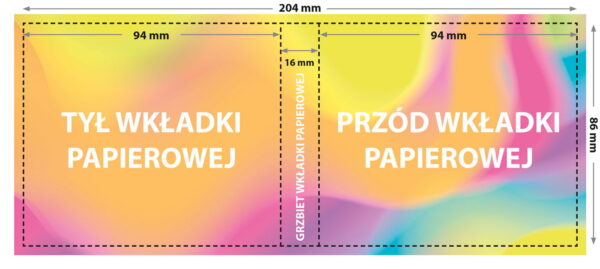 Wkładka papierowa do pudełka plastikowego